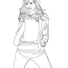 Demi Lovato coloring page - Coloring page - FAMOUS PEOPLE Coloring pages - DEMI LOVATO coloring pages