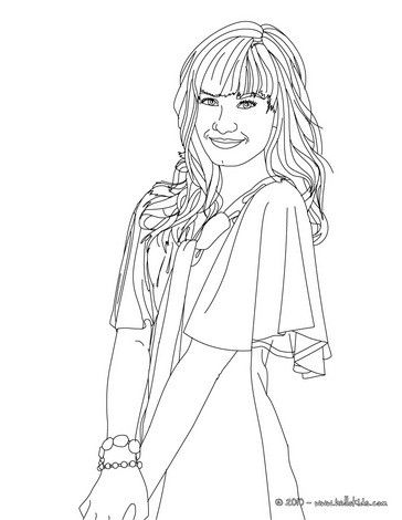 Demi lovato smiling coloring pages - Hellokids.com