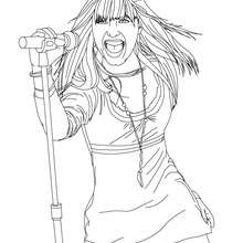 Demi Lovato on-stage coloring page - Coloring page - FAMOUS PEOPLE Coloring pages - DEMI LOVATO coloring pages