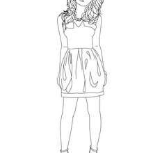 Demi Lovato face view coloring page - Coloring page - FAMOUS PEOPLE Coloring pages - DEMI LOVATO coloring pages
