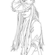 Lady Gaga strange looking coloring page - Coloring page - FAMOUS PEOPLE Coloring pages - LADY GAGA coloring pages