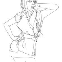 Lady Gaga eccentric coloring page - Coloring page - FAMOUS PEOPLE Coloring pages - LADY GAGA coloring pages