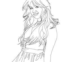 Miley Cyrus coloring page - Coloring page - FAMOUS PEOPLE Coloring pages - MILEY CYRUS coloring pages