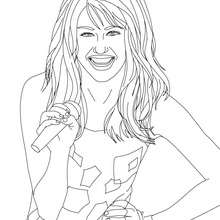 Miley Cyrus happy coloring page - Coloring page - FAMOUS PEOPLE Coloring pages - MILEY CYRUS coloring pages