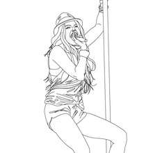 Miley Cyrus live on coloring page - Coloring page - FAMOUS PEOPLE Coloring pages - MILEY CYRUS coloring pages