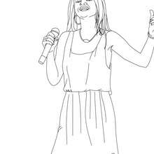 Selena Gomez live on coloring page