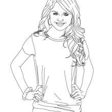 Selena Gomez actress coloring page - Coloring page - FAMOUS PEOPLE Coloring pages - SELENA GOMEZ coloring pages