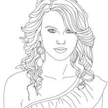 Taylor Swift coloring page