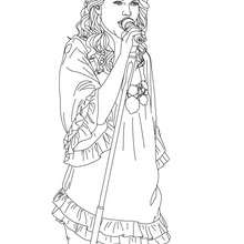Taylor Swift singing coloring page - Coloring page - FAMOUS PEOPLE Coloring pages - TAYLOR SWIFT coloring pages