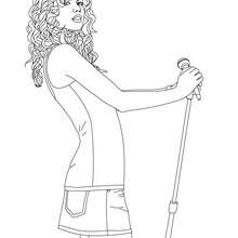 Taylor Swift posing coloring page