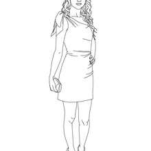 Taylor Swift face view coloring page