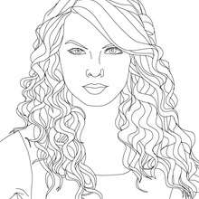 Beautiful Taylor Swift coloring page - Famous singers Kids