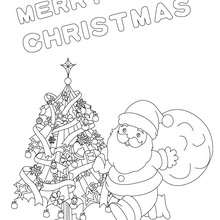 Santa's sack coloring page