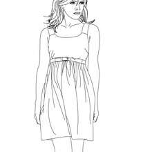 Emma Watson standing up coloring page - Coloring page - FAMOUS PEOPLE Coloring pages - EMMA WATSON coloring pages