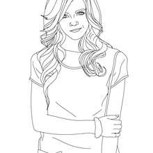 Emma Watson beautiful coloring page - Coloring page - FAMOUS PEOPLE Coloring pages - EMMA WATSON coloring pages