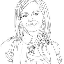 Emma Watson short hair close up coloring page - Coloring page - FAMOUS PEOPLE Coloring pages - EMMA WATSON coloring pages