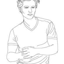 Robert Pattinson muscles coloring page