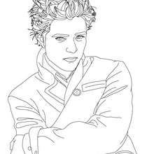Robert Pattinson posing coloring page - Coloring page - FAMOUS PEOPLE Coloring pages - ROBERT PATTINSON coloring pages