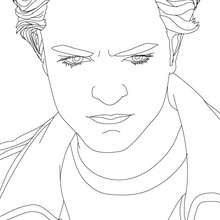 Robert Pattinson Unhappy coloring page