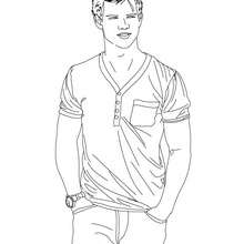 Taylor Lautner coloring page - Coloring page - FAMOUS PEOPLE Coloring pages - Taylor LAUTNER coloring pages