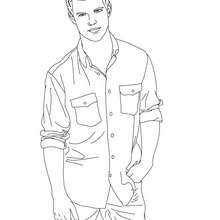 Taylor Lautner actor coloring page - Coloring page - FAMOUS PEOPLE Coloring pages - Taylor LAUTNER coloring pages