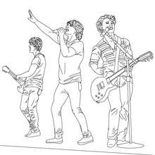 Jonas Brothers coloring page - Coloring page - FAMOUS PEOPLE Coloring pages - JONAS BROTHERS coloring pages