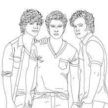 Jonas Brothers picture coloring page - Coloring page - FAMOUS PEOPLE Coloring pages - JONAS BROTHERS coloring pages