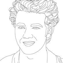 Kevin Jonas close-up coloring page