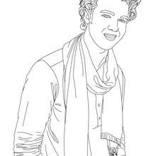 Kevin Jonas Smiling coloring page