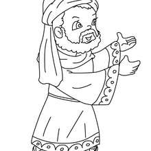 Caspar standing up coloring page - Coloring page - HOLIDAY coloring pages - CHRISTMAS coloring pages - THREE WISE MEN coloring pages - Caspar coloring pages