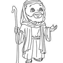 San Joseph coloring page - Coloring page - HOLIDAY coloring pages - CHRISTMAS coloring pages - NATIVITY coloring pages - JESUS coloring pages