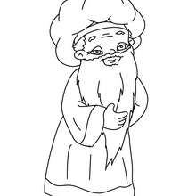 Melchior standing up coloring page - Coloring page - HOLIDAY coloring pages - CHRISTMAS coloring pages - THREE WISE MEN coloring pages - Melchior coloring pages