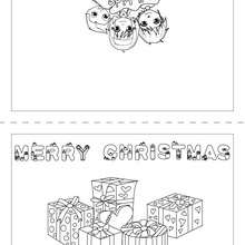 Merry Christmas card coloring page - Coloring page - HOLIDAY coloring pages - CHRISTMAS coloring pages - CHRISTMAS CARDS coloring pages