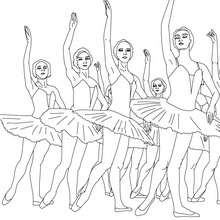 Ballet show coloring page