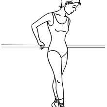 2 feet shown on pointe coloring page - Coloring page - SPORT coloring pages - DANCE coloring pages - BALLET DANCE SCHOOL coloring pages