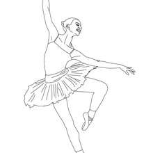 Ballerina perfoming a retire coloring page - Coloring page - SPORT coloring pages - DANCE coloring pages - BALLERINA coloring pages