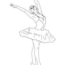 Beautiful ballerina coloring page
