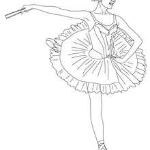 Star ballerino coloring page - Coloring page - SPORT coloring pages - DANCE coloring pages - BALLERINA coloring pages