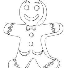Christmas ginger cookie coloring page - Coloring page - HOLIDAY coloring pages - CHRISTMAS coloring pages - CHRISTMAS COOKIES coloring pages