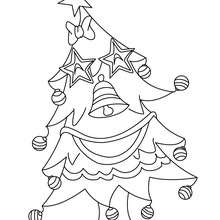 Christmas tree's garlands coloring page