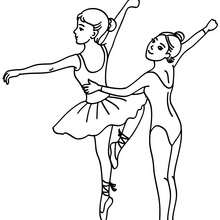 Ballet dancing class coloring page - Coloring page - SPORT coloring pages - DANCE coloring pages - BALLET DANCE SCHOOL coloring pages