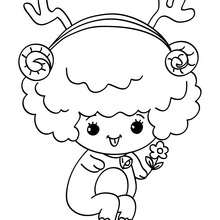 Seated christmas sheep coloring page - Coloring page - HOLIDAY coloring pages - CHRISTMAS coloring pages - NATIVITY coloring pages - NATIVITY ANIMALS coloring pages