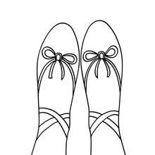 Toe ballet shoe coloring page - Coloring page - SPORT coloring pages - DANCE coloring pages - DANCEWEAR coloring pages