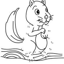 Squirrel dot to dot game printable connect the dots game