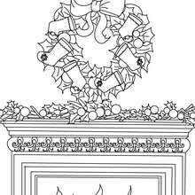 Stocking wreath coloring page