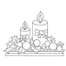 Christmas candle ornaments coloring page - Coloring page - HOLIDAY coloring pages - CHRISTMAS coloring pages - CHRISTMAS CANDLE coloring pages
