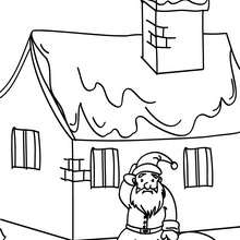 Saint Nicholas scene for christmas coloring page