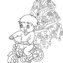 Bike for gift coloring page