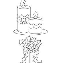 Candlesticks coloring page