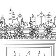 Candles and Chimney coloring page